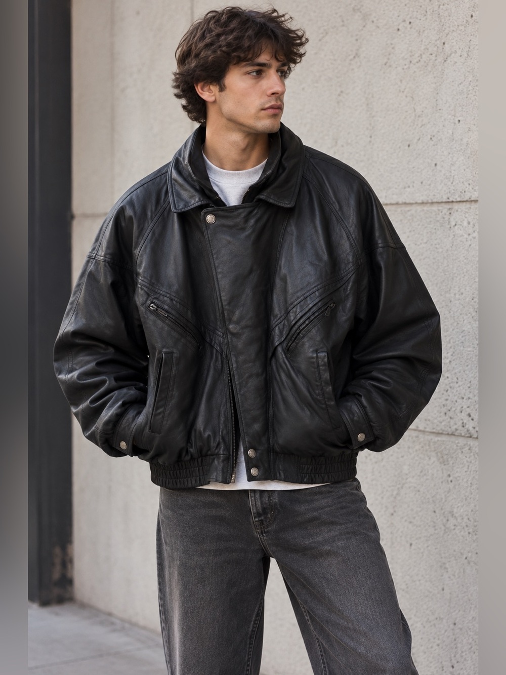 Wilsons Leather Men’s XL Leather Bomber Jacket Thinsulate Insulated Vintage